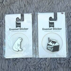 Set of 2 Enamel Stickers